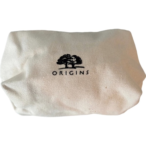 Origins Beige Canvas Cosmetic Makeup Toiletries Zip Travel Pouch Bag - Picture 2 of 11